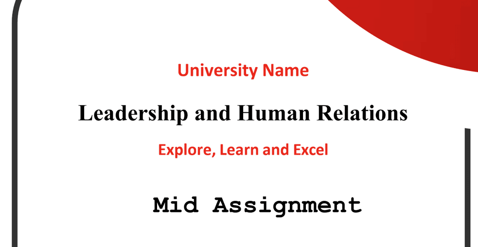 Leadership & human Resource
